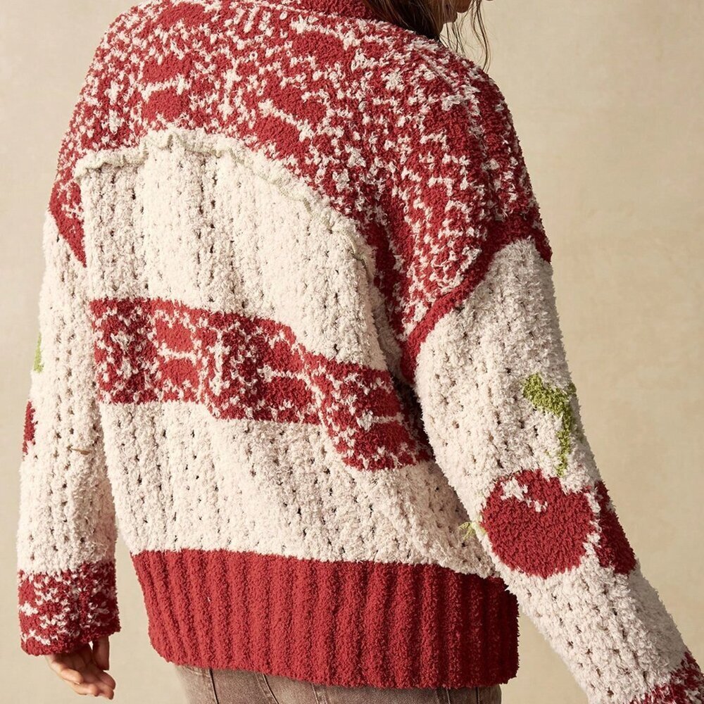Multicolor Casual Women's Christmas Boho Cardigan - Picture 2 of 10